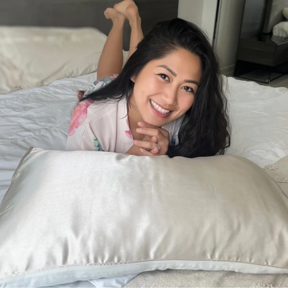 Silked Golden Tan Satin Pillow Sleeve - Picture 1 of 5